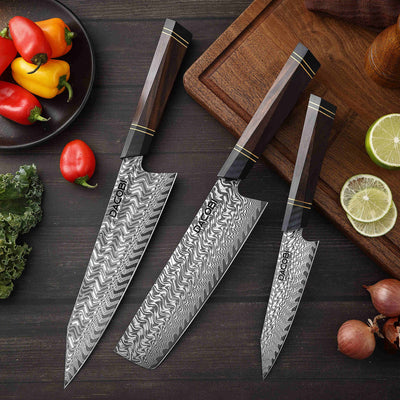 Kolekce Rin, profesionální nože, 67 vrstev damaškové oceli