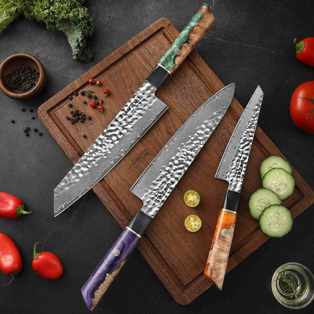 Kolekce Eden, profesionální nože, 67 vrstev damaškové oceli