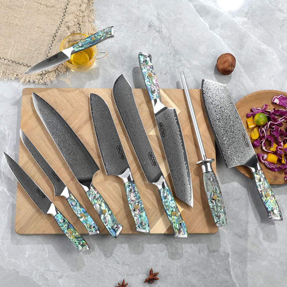 Kolekce Opal, profesionální nože, 67 vrstev damaškové oceli