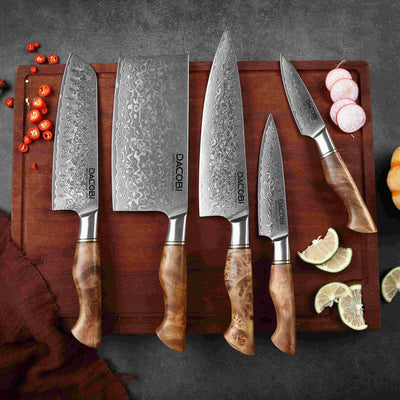 Kolekce Sirocco, profesionální nože, 67 vrstev damaškové oceli