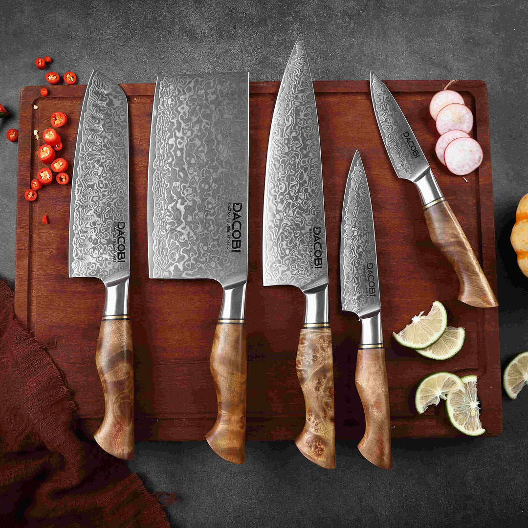 Kolekce Sirocco, profesionální nože, 67 vrstev damaškové oceli