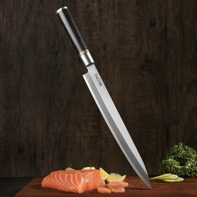 Nůž na sushi Yanagiba C53, Rukojeť z ebenové dřevo, 27 cm - DACOBI.cz