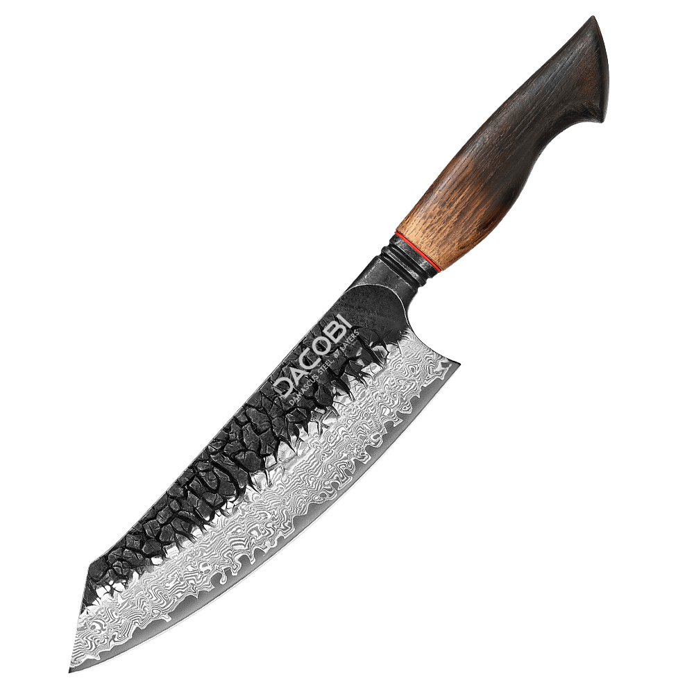 Nůž Santoku C62, Damašková ocel, 19 cm