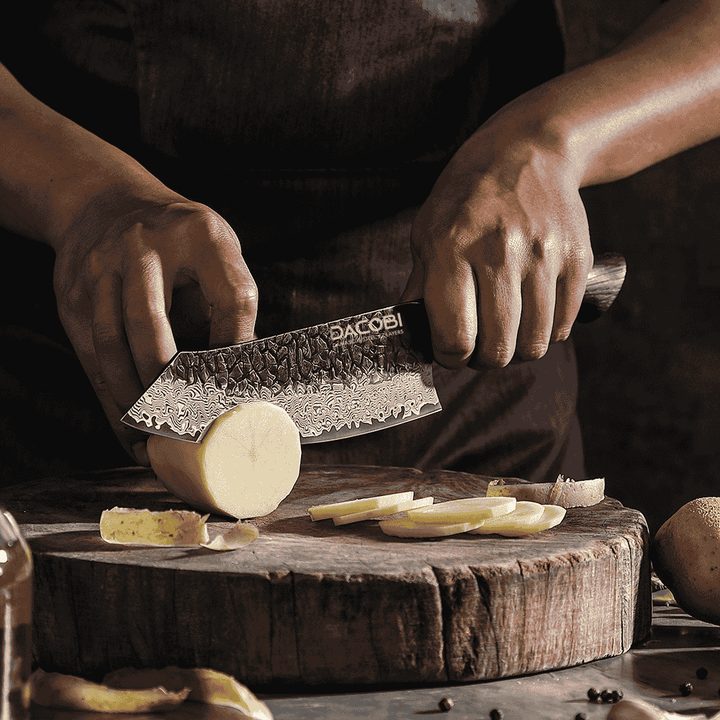Nůž Santoku C62, Damašková ocel, 19 cm