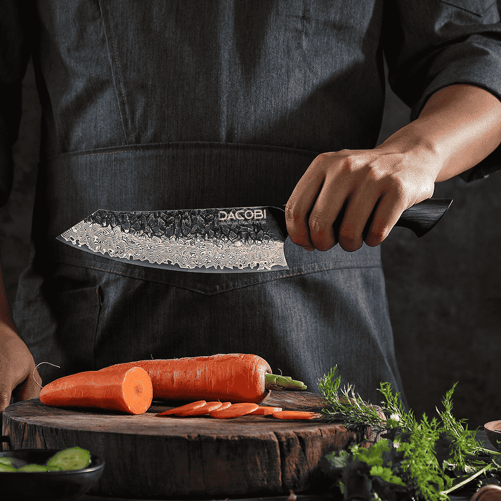 Nůž Santoku C62, Damašková ocel, 19 cm