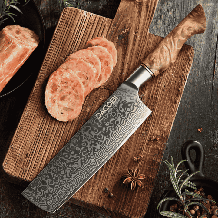 Nůž Nakiri C64, Damašková ocel, 18 cm