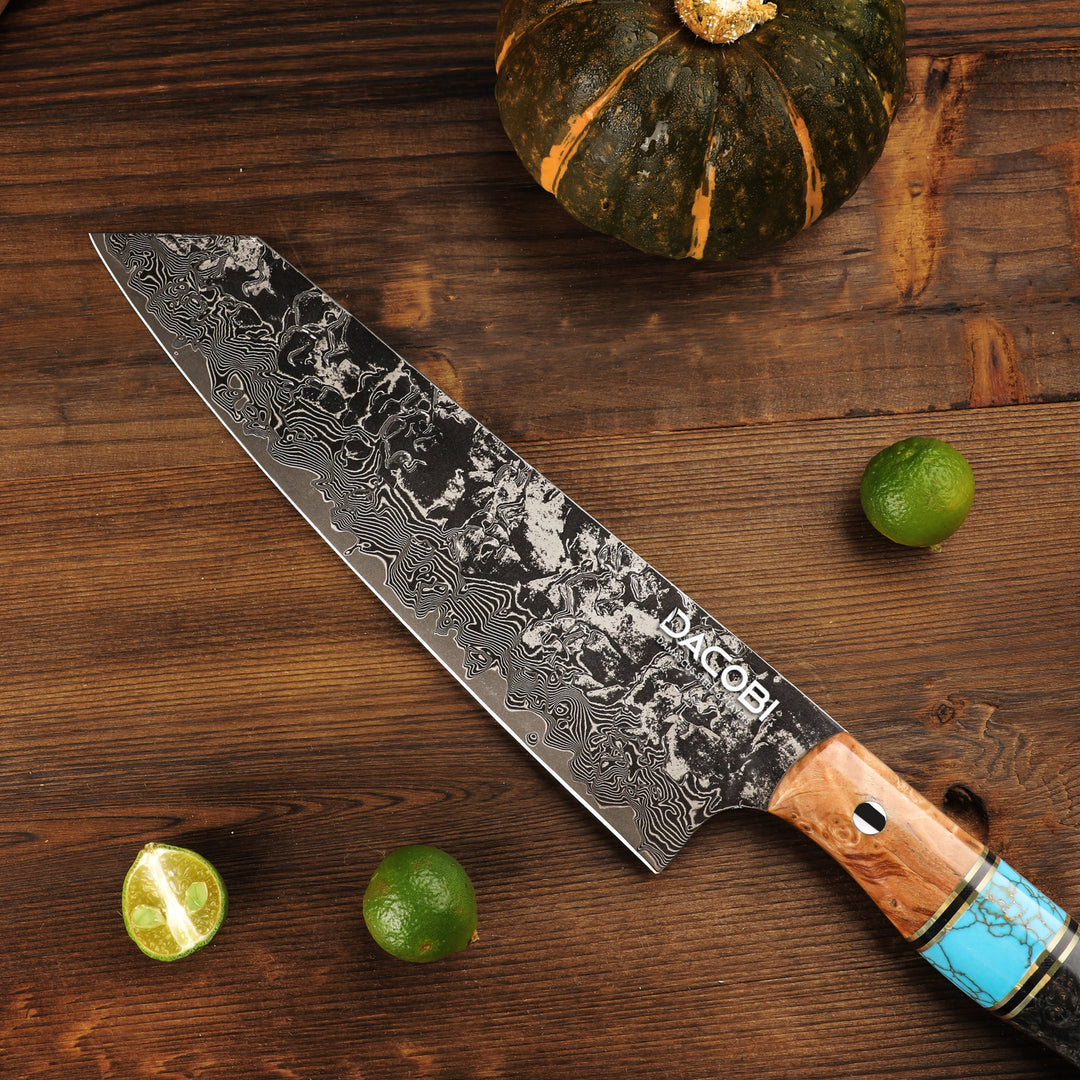 Nůž Kiritsuke C68, Damašková ocel, 20.5 cm