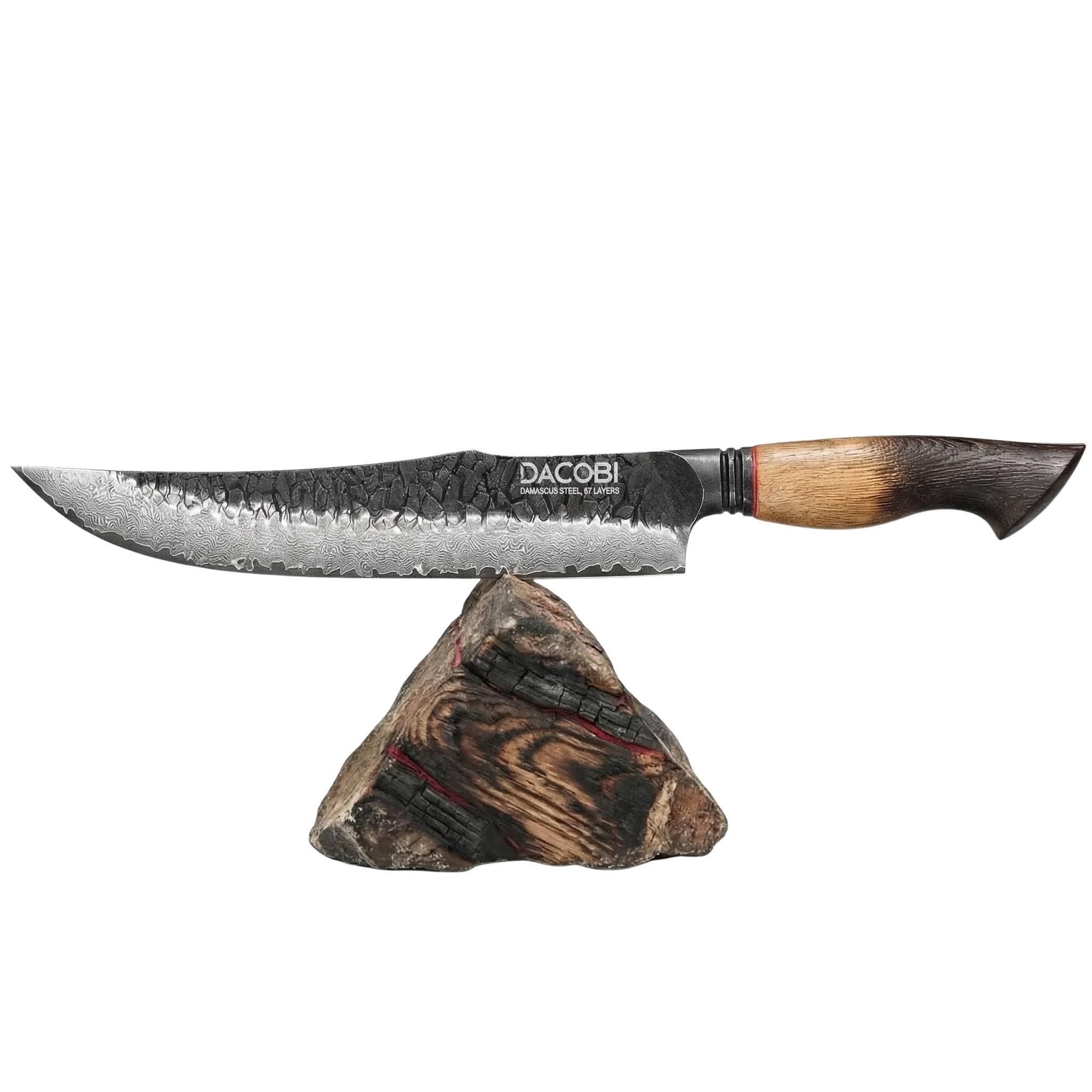 Řeznický nůž C71, Damašková ocel, 25.5 cm