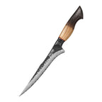 Filetovací nůž C72, Damašková ocel, 19 cm