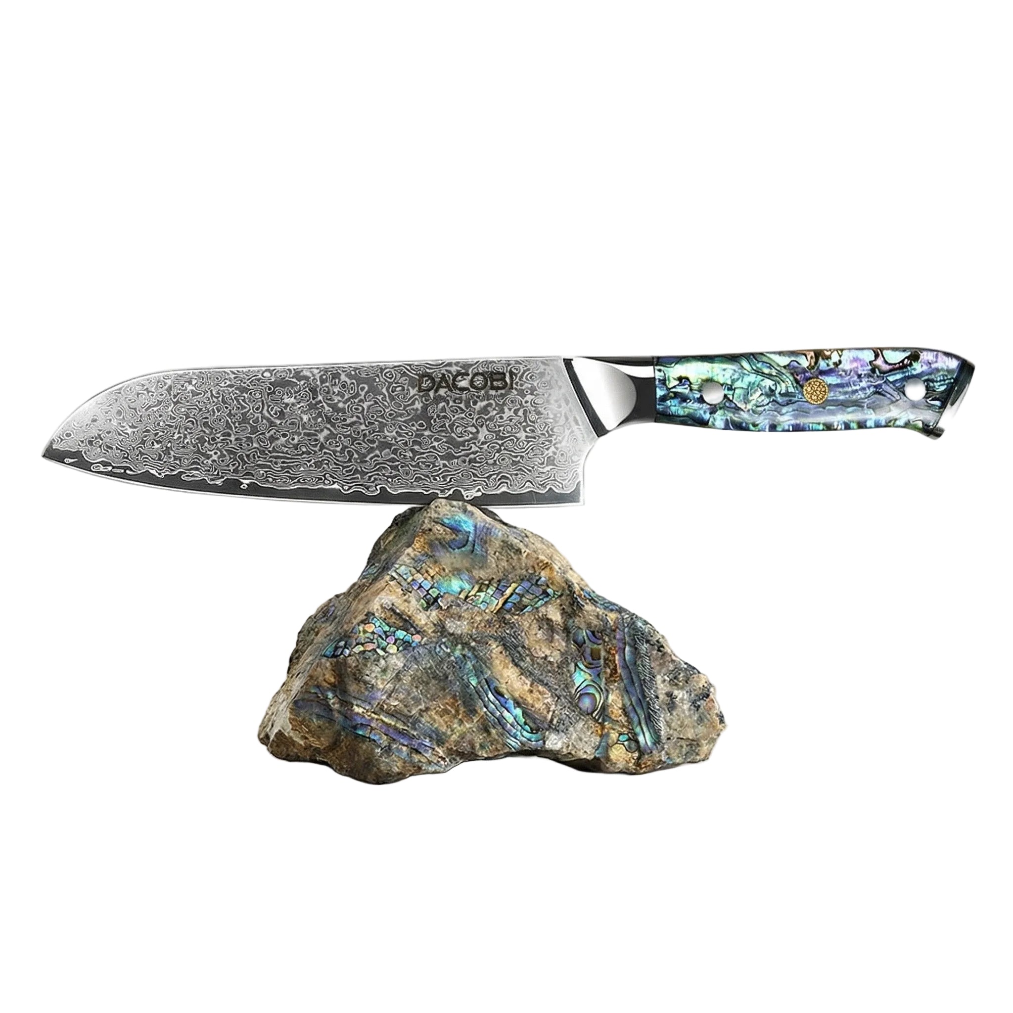 Nůž Santoku C23, Damašková ocel, 18 cm