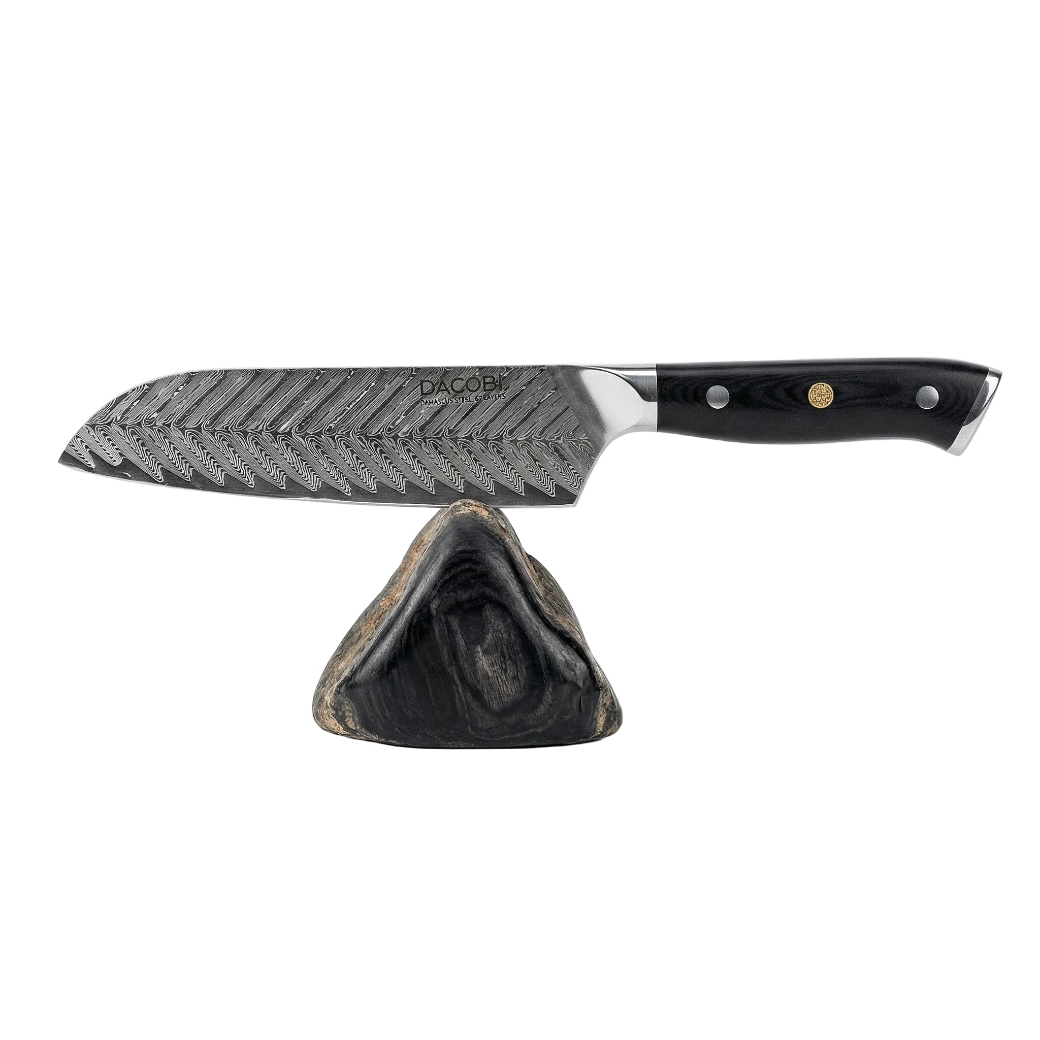 Nůž Santoku C26, Damašková ocel, 17 cm