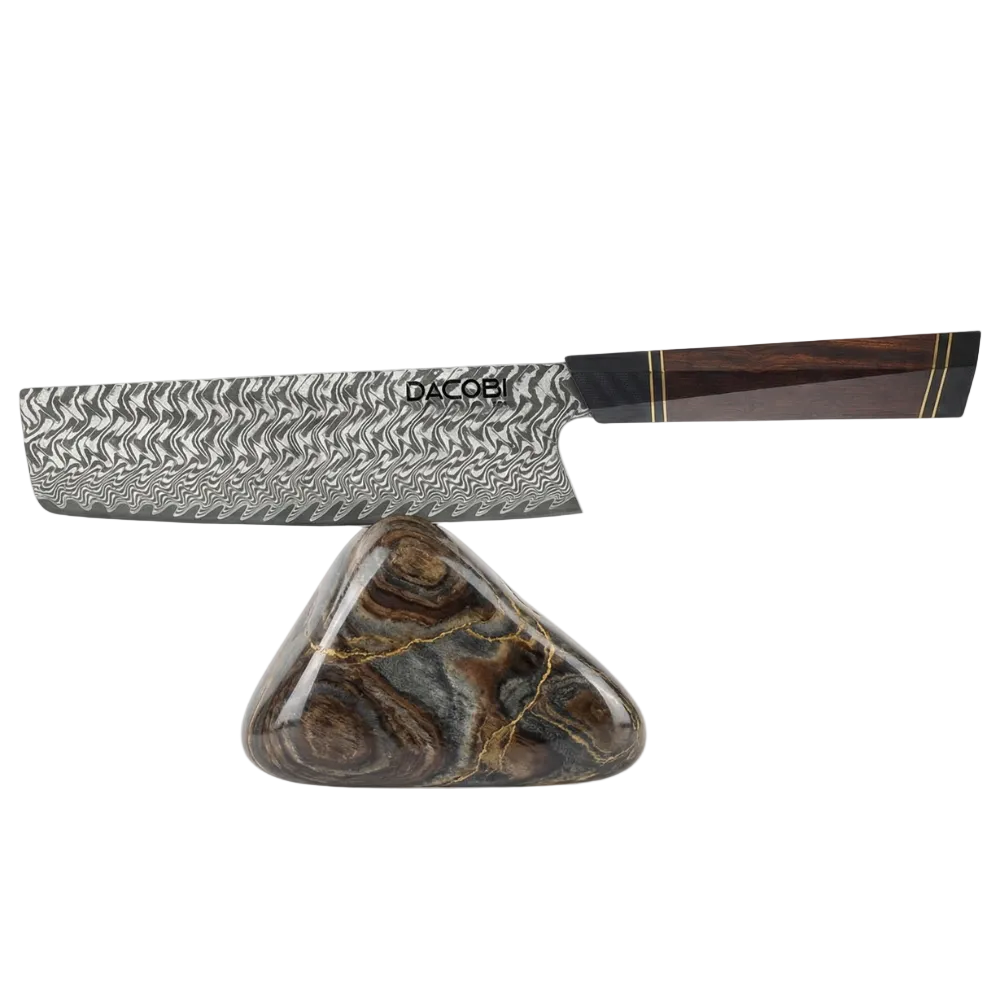 Nůž Nakiri C55, Damašková ocel, 18.5 cm