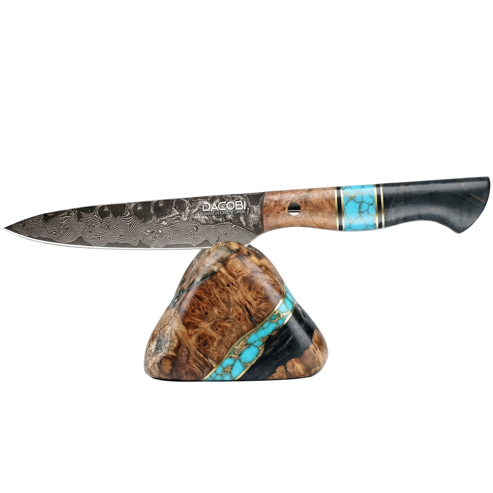 Univerzální nůž C70, Damašková ocel, 12.8 cm