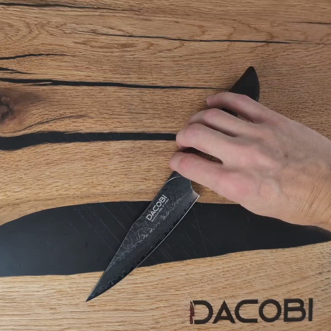 Univerzální nůž C63, Damašková ocel, 14 cm