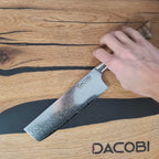 Nůž Nakiri C64, Damašková ocel, 18 cm