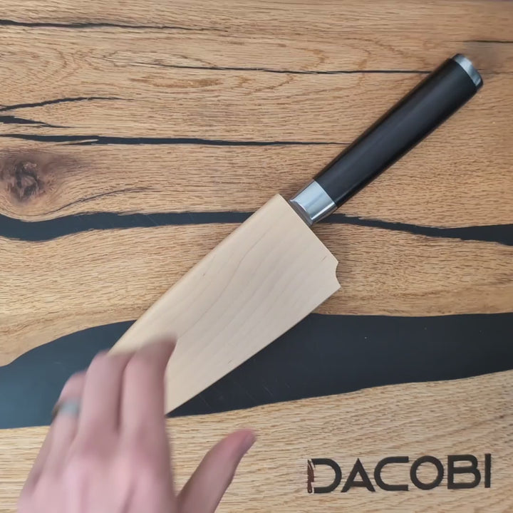 Nůž Deba C65, Rukojeť z ebenové dřevo, 18 cm