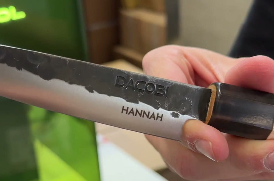 Čepel DACOBI Tsuchime se jménem HANNAH vygravírovaným laserem