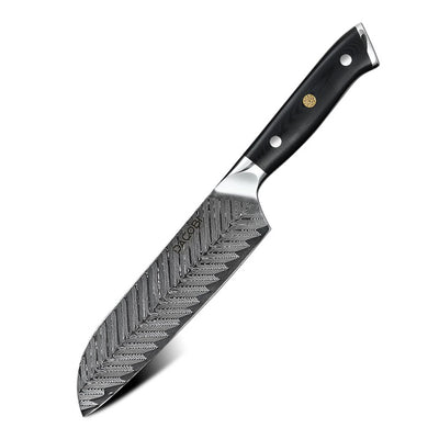 Nůž Santoku C26, Damašková ocel, 17 cm - DACOBI.cz