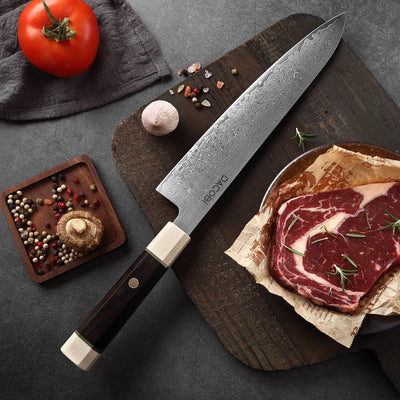 Nůž Santoku C12, 20.5 cm, damašková ocel - DACOBI.cz