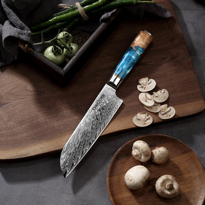 Nůž Santoku C3, 17.7 cm, damašková ocel - DACOBI.cz