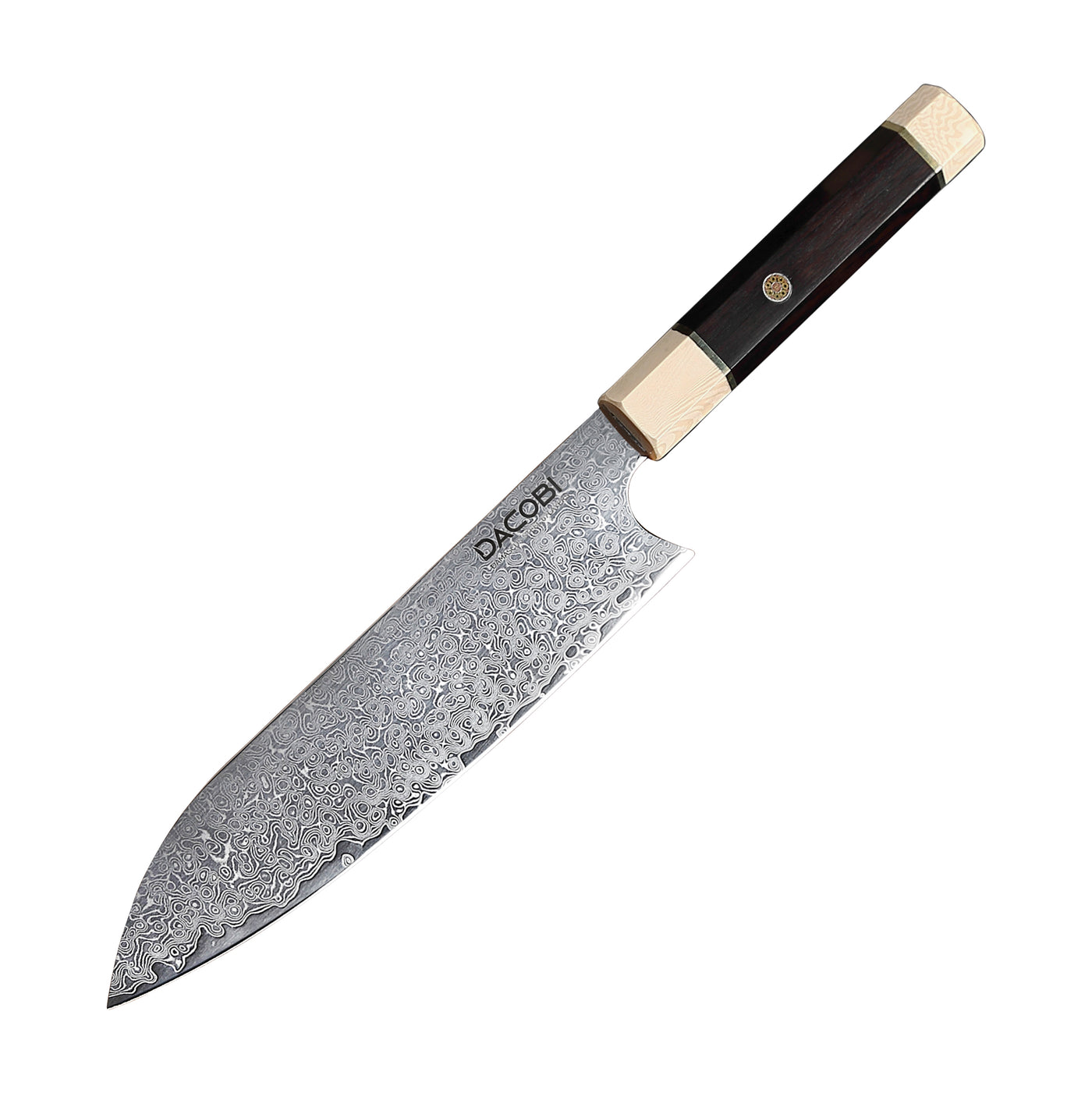 Nůž Santoku C12, 20.5 cm, damašková ocel - DACOBI.cz